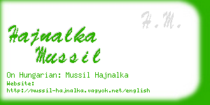 hajnalka mussil business card